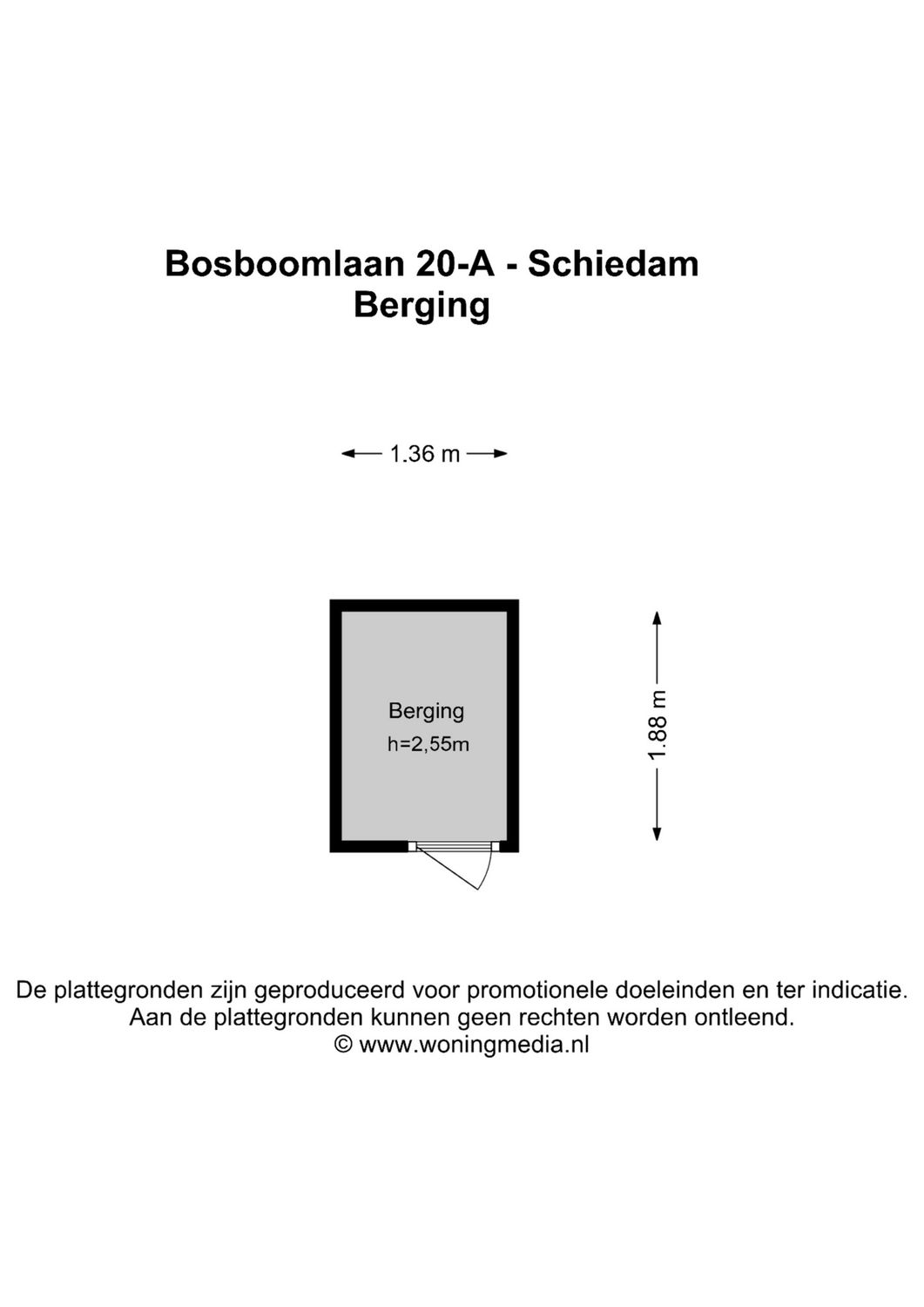 Bosboomlaan 20A, SCHIEDAM plattegrond 12