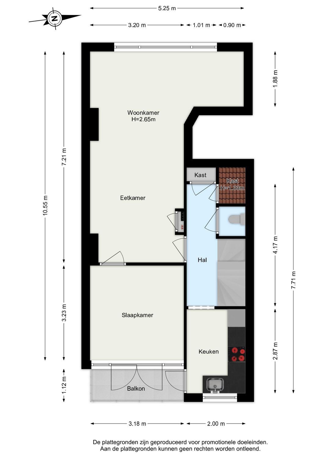 Boerhaavelaan 9A, SCHIEDAM plattegrond 1