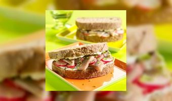 Boerensandwich met haring en radijs