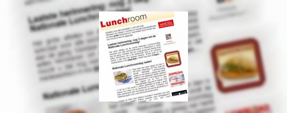 Aangaande nieuwsbrieven van vakblad Lunchroom