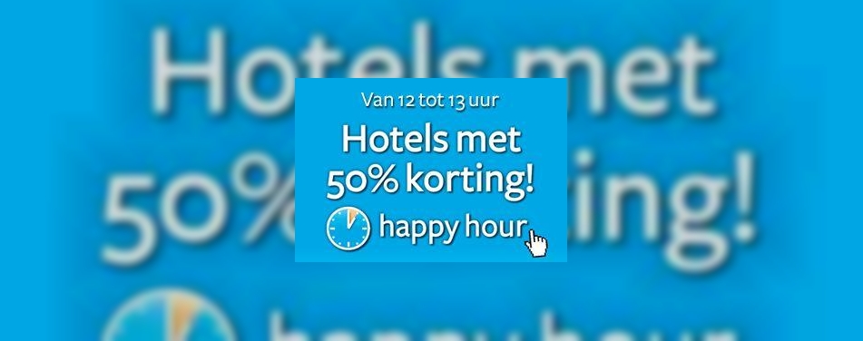 Happy hour bij hotelreserveringwebsite