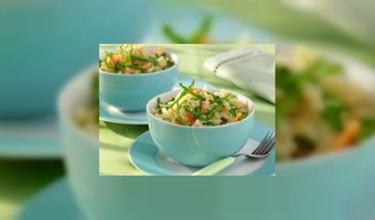 Risotto met zeekraal en garnalen