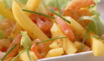 Mangosalade met garnalen