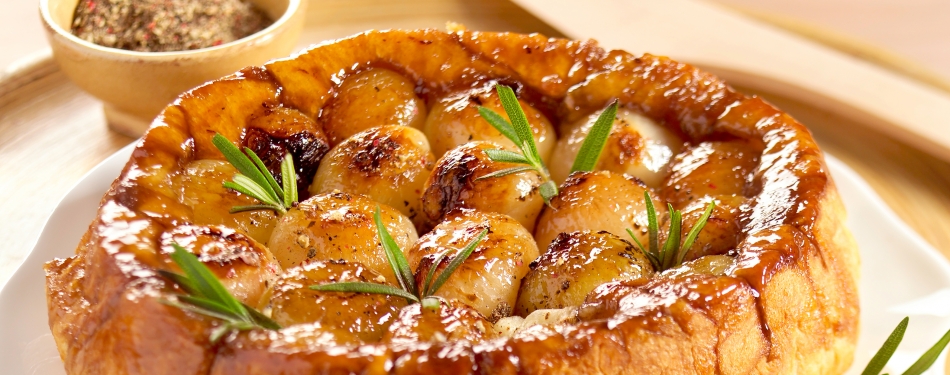 Tarte tatin met sjalotten