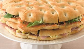 Clubsandwich van focaccia