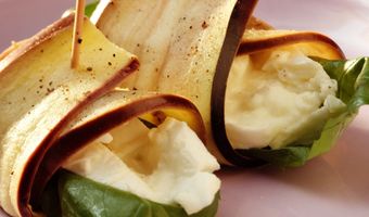 Rolletjes van aubergine