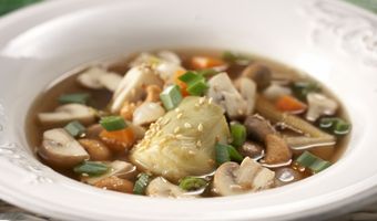 Maaltijdsoep zilverui en champignons