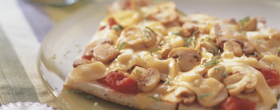 Panpizza met champignons 