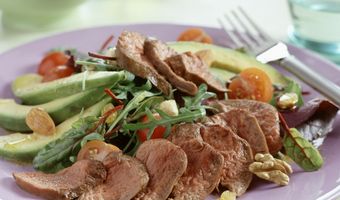  Lauwwarme salade van lamshaas