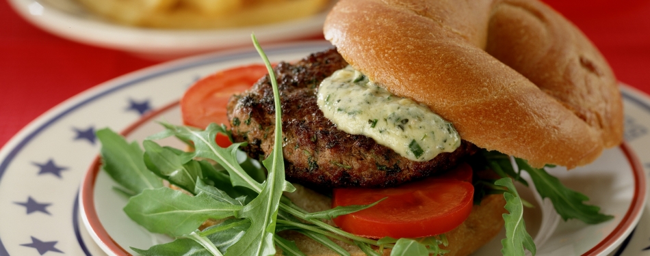 New York pesto burger