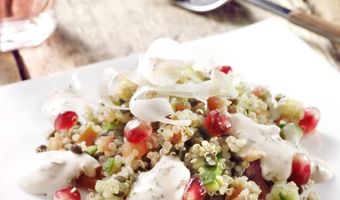 Quinoasalade met linzen 