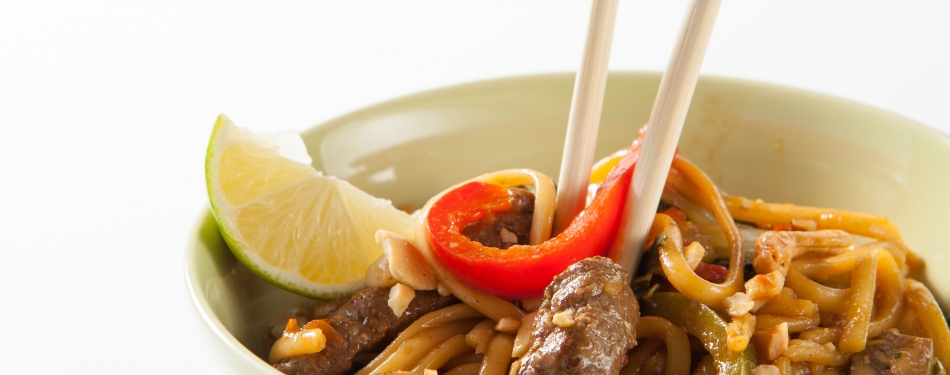 Oosterse beef noodle salade 