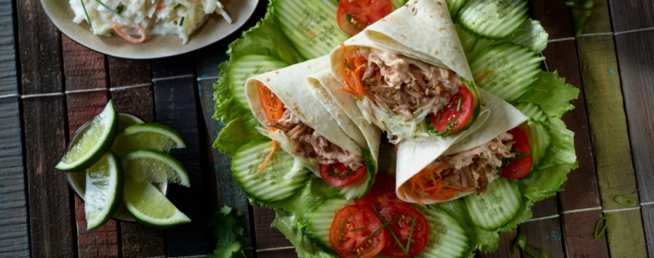 Wrap pulled pork (voor 10 wraps)