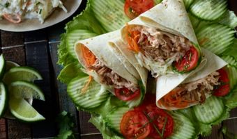 Wrap pulled pork (voor 10 wraps)