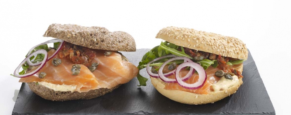 Bagel gerookte zalm 