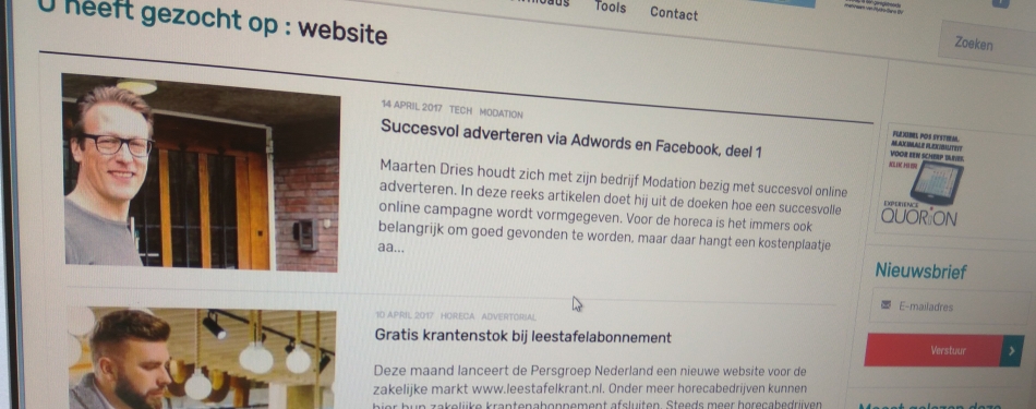 Bijna twee derde restaurants heeft geen werkende website