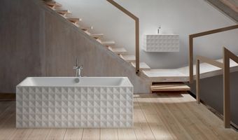 BETTE zet trend met een geometrisch patroon voor hotelbadkamers
