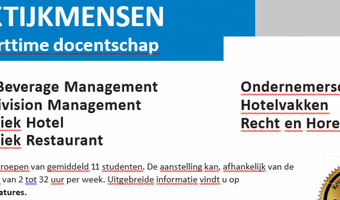 Gezocht: docenten en praktijkmensen