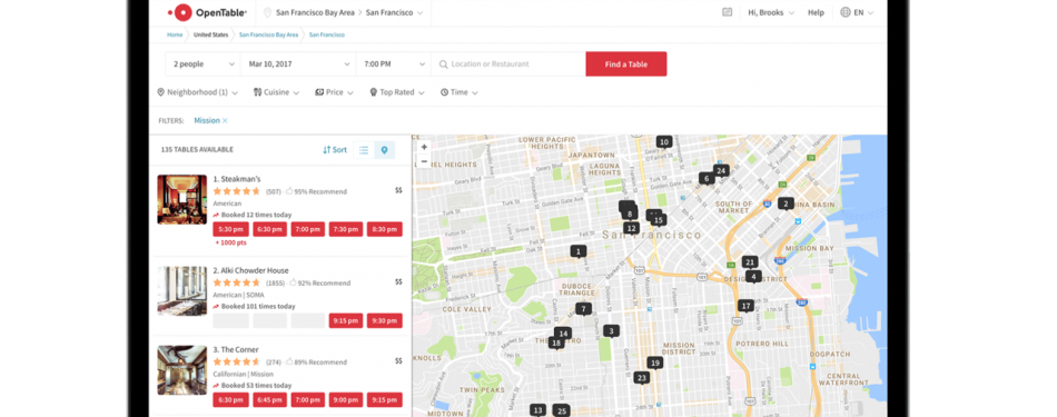 OpenTable nu ook actief in Nederland