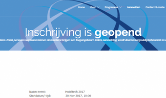 Inschrijving HotelTech 2017 is geopend