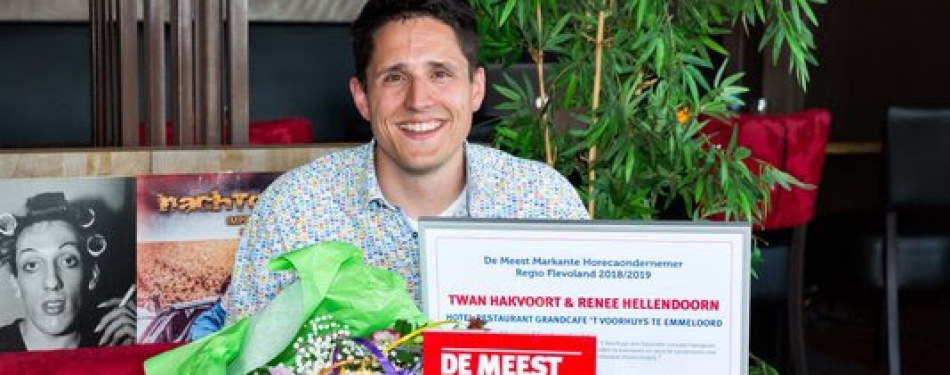 Twan Hakvoort en Renée Hellendoorn Meest Markante Horecaondernemers Flevoland