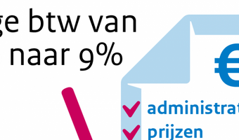 Lage btw-tarief gaat van 6% naar 9%