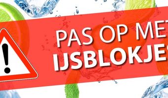 IJsblokjes kunnen voedselvergiftiging veroorzaken