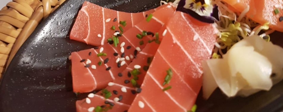 Vegan Sashimi op de menukaart van Vegan Junk Food Bar