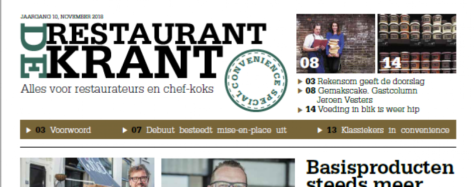 Download nu de convenience-uitgave van De RestaurantKrant