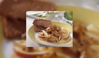 Appel met warme camembert