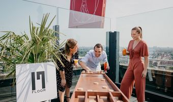 Open Kampioenschap Rooftop Sjoelen op dak van Amsterdams hotel