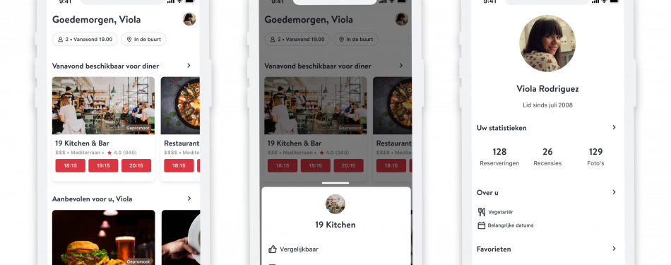 Vernieuwde app OpenTable speelt in op voorkeuren van gebruiker