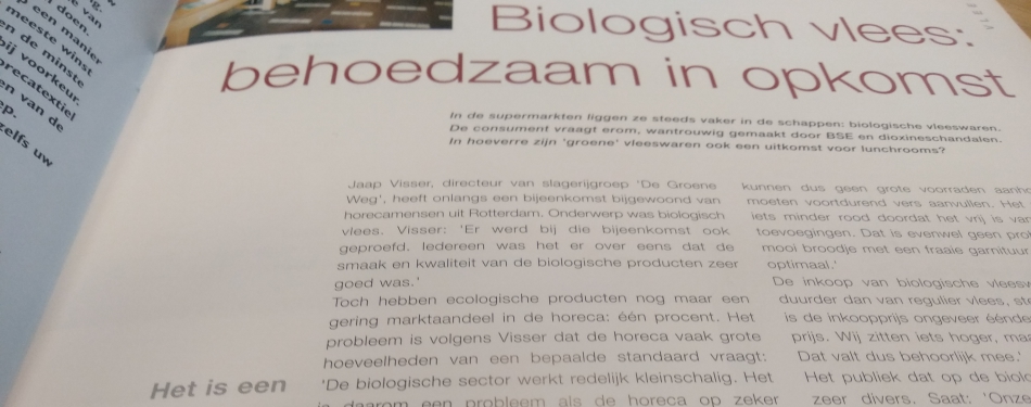 Biologisch vlees: behoedzaam in opkomst