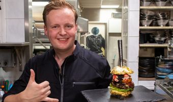 Recordpoging voor duurste hamburger ter wereld geslaagd