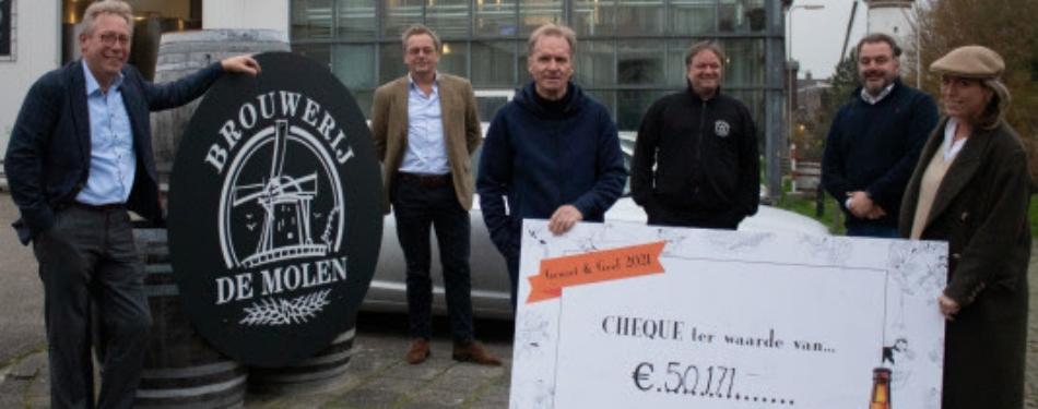 Brouwerij De Molen haalt 50.171 euro op voor Stichting KiKa met Geniet & Geef