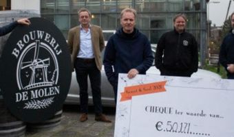 Brouwerij De Molen haalt 50.171 euro op voor Stichting KiKa met Geniet & Geef