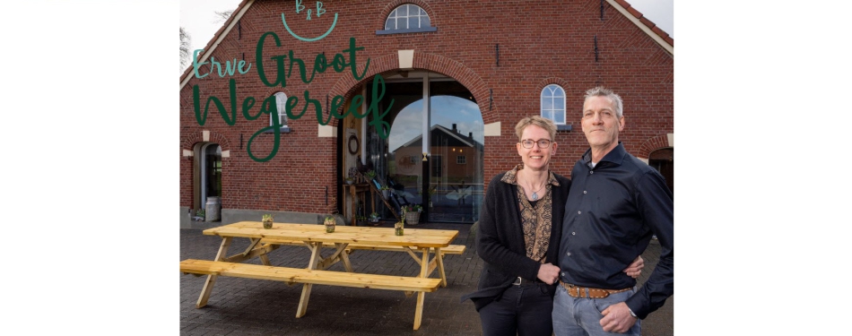 B&B Erve Groot Wegereef vanaf nu met drie tulpen