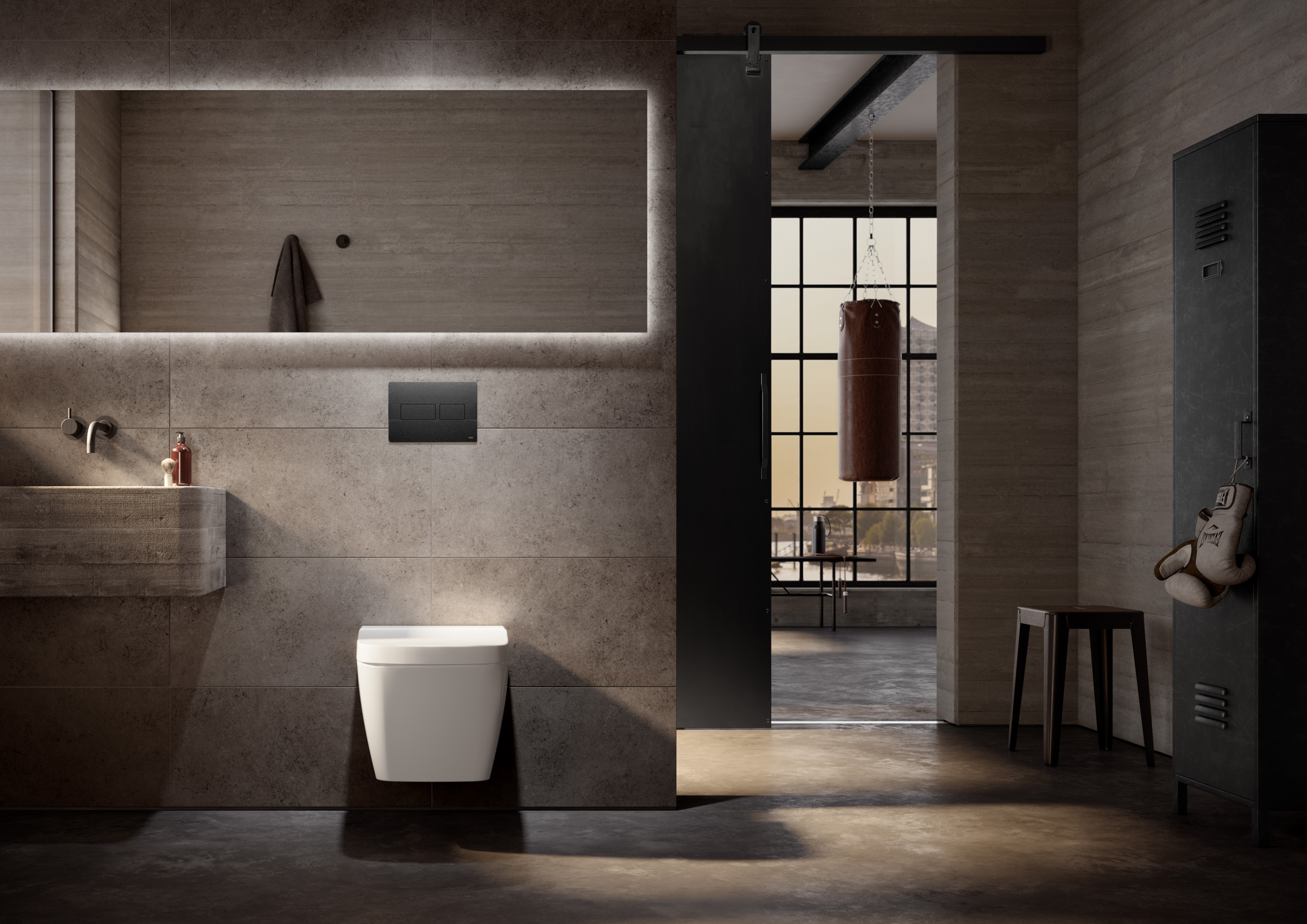 Design in heavy metal met exclusief reliëf: TECEsolid wc-bedieningsplaten