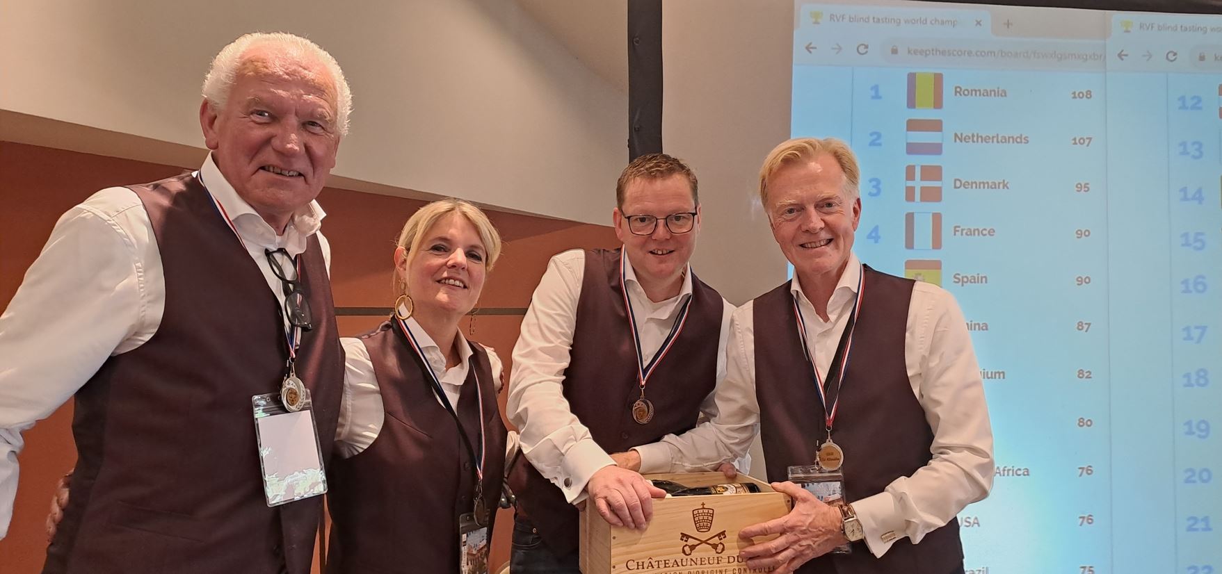 Nederlands team bijna winnaar op WK Blindproeven van wijn
