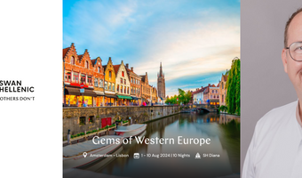 JRE chef Eric van Bochove* vaart met Swan Hellenic van Amsterdam naar Lissabon