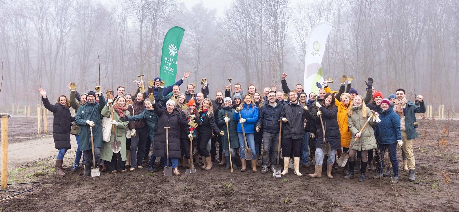 Hoteliers planten samen nieuw bos op Landgoed Zuylestein