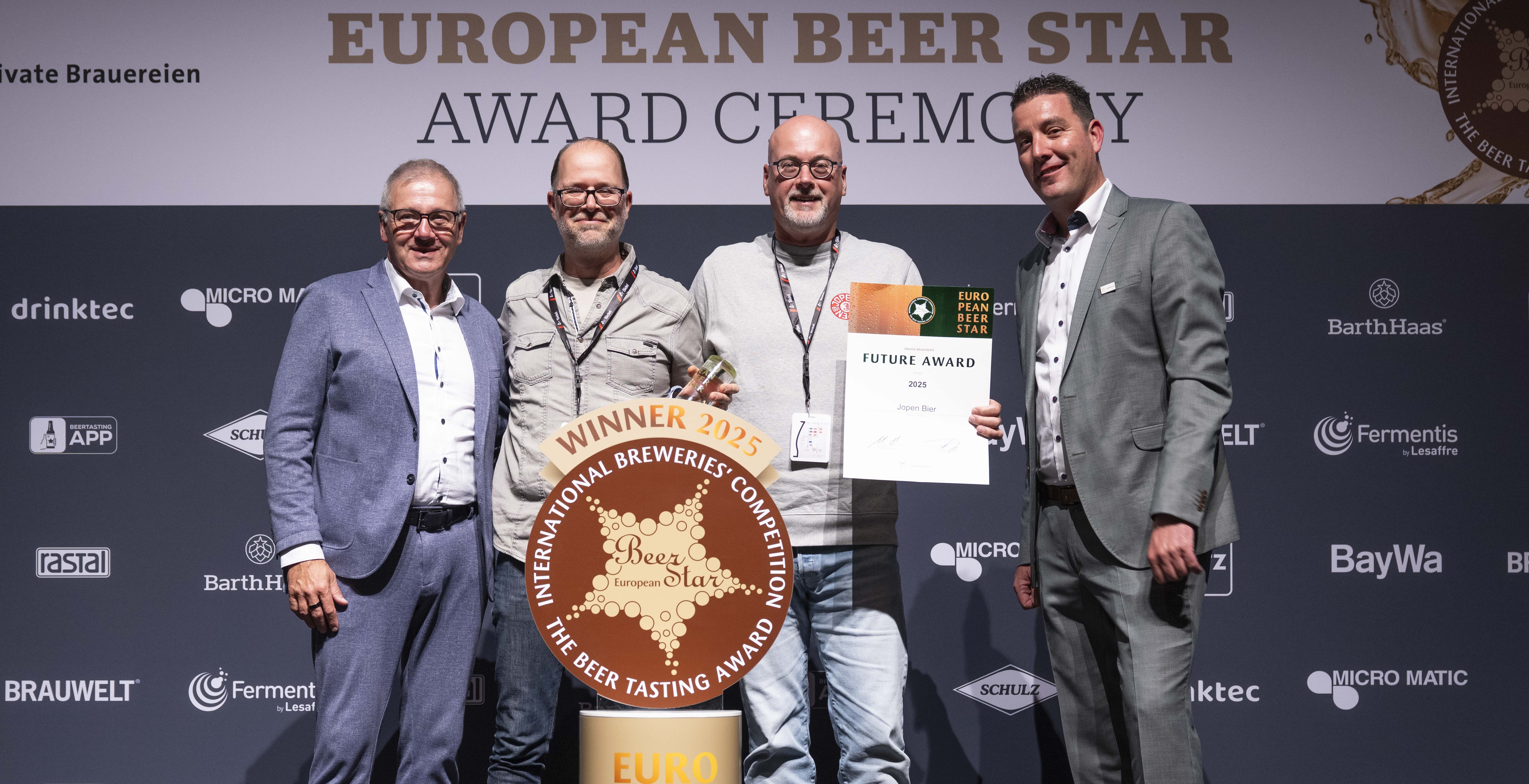 Jopen Bier wint Future Award 2025 bij European Beer Star