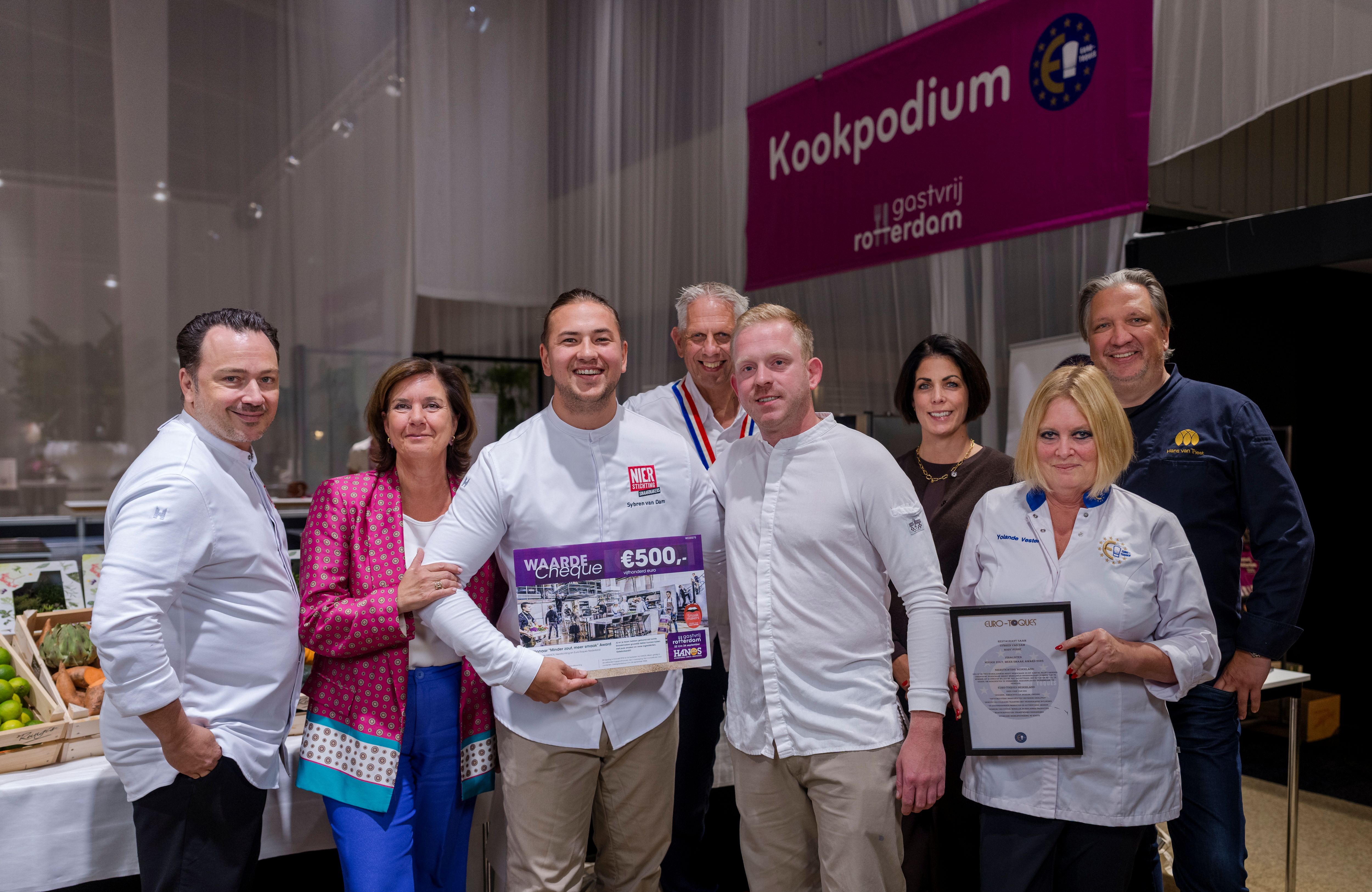 Gastvrij Rotterdam. Sybren van Dam (SAAM) wint Minder Zout, Meer Smaak Award