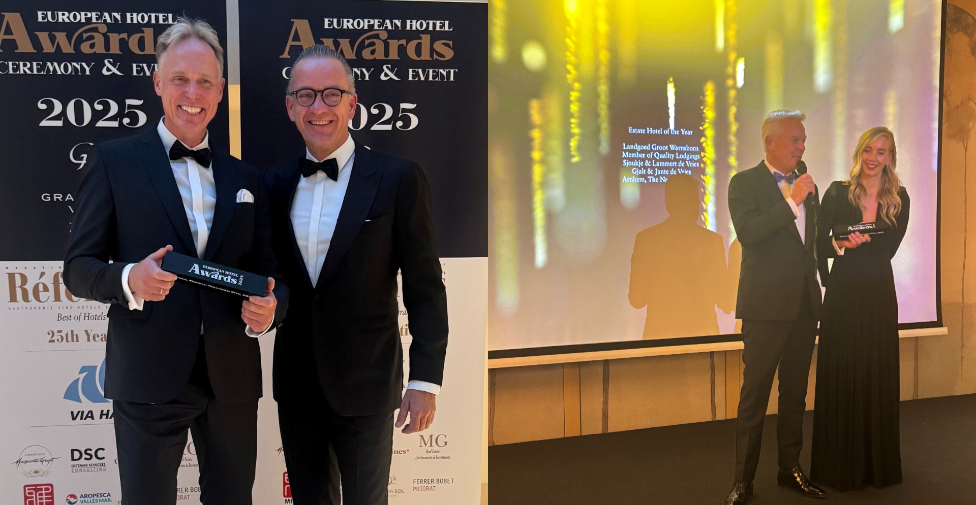 Nederlandse hotels vallen in de prijzen bij European Hotel Awards 2025