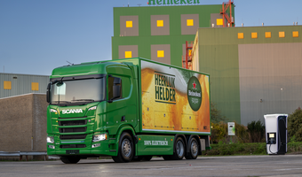 Heineken rijdt rond met nieuwe elektrische tankbiertrucks