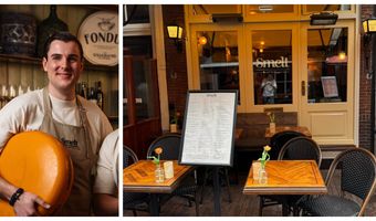 "Gasten bestellen voor lunch fondue en een glas wijn, en blijven lekker zitten"