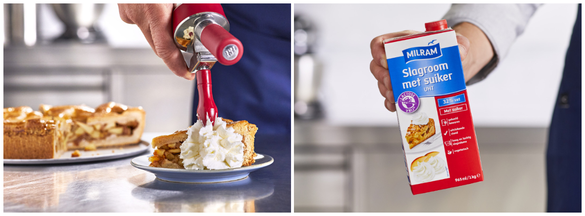Milram zet nieuwe standaard met gesuikerde slagroom zonder lactose