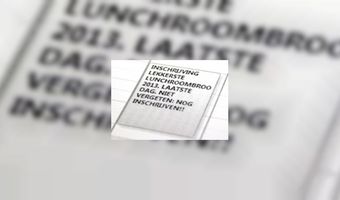 Deadline voor inschrijven nadert...