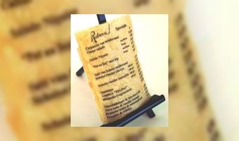 Eetbare menukaart bij Carlton Ambassador