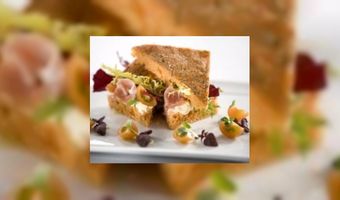 Focaccia Italiano roomkaas en Parmaham